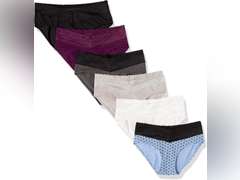 Warner's Women's Blissful Benefits Dig-Free Comfort Waist with Lace Cotton Hipster 6-Pack Ru2266w, L 18