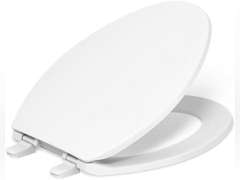 Kohler 4774-0 Brevia with Quick-Release Hinges, White, Elongated Toilet Seat 33