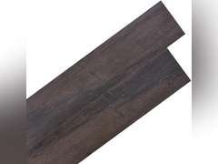 vidaXL Self-Adhesive PVC Flooring Planks- The Dark Brown, Waterproof, Antistatic, and Flame Retardant Floor Covering Mimicking Natural Wood Patterns and Textures (damage package) 115