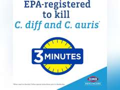 Clorox Healthcare Bleach Germicidal Wipes, 12" x 12", Refill for Bucket, 110 Count Pouch (Package May Vary) 64