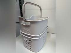 Gdrasuya10 4 Tiers Laundry Basket Plastic Rolling Laundry Cart with Wheels Clothes Storage Basket Laundry Hamper Sorter 17"L x 13"W x 43"H Storage Organizers for Kitchen Bathroom Easy Mobility 56