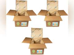 IDL Packaging 12" x 12" x 12" Insulated Shipping Box, 3.6-Gallon Capacity, Pack of 3 - Includes EcoMax Thermal-Paper Liners, Absorb Condensation - For Frozen Food, Meat, or Fish 57