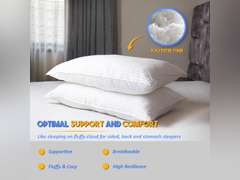 Cooling Bed Pillows for Sleeping - Queen Size Down Alternative Hotel Quality Pillows 2 Pack - Soft & Supportive for Side, Back & Stomach Sleepers 20