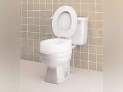 Carex Toilet Seat Riser, Elongated Raised Toilet Seat Adds 3.5 inches to Toilet Height, for Assistance Bending or Sitting, 300 Pound Weight Capacity Toilet Riser 29