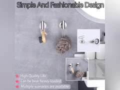 GERZWY Bath Towel Hook SUS 304 Stainless Steel Coat/Robe Clothes Hook for Bath Kitchen Modern Hotel Style Wall Mounted 2 Pack Polished Chrome AG-1107B-JG 17