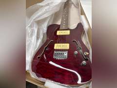 IYV 6 String ITF-400 TRD PRS Solid-Body Electric Guitar, Trans Red, Right 130