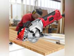 Mini Circular Saw 4.8 Amp 4-1/2 Inch Compact Circular Saw 3500RPM Electric Circular Saws with Cutting Guide for Wood Tile and Plastic Cuts 110