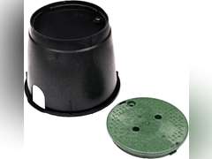 NDS 111BC Standard Series Round Valve Box Overlapping Cover-ICV, 10", Black/Green 25