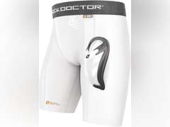 Shock Doctor Compression Shorts Men, Protective Bio-Flex Cup, Moisture-Wicking, Vented Protection. Adult Men Sizes. 20