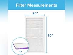 Filtrete Ultra Allergen Reduction Filter 1500 MPRE, 20 in x 30 in x 1 in 37