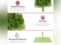 BLACICO Green Santa's Hat Christmas Tree, Easy Assembly with Metal Stand and Hinged Branches for Home Party Decoration, 6ft Whimsical Christmas Tree - Christmas Decorations 49