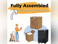 Filing Cabinets for Home Office, Mobile File Cabinet with Lock, 3 Drawer Filing Cabinet for A4/Letter/Legal Size Folder, Fully Assembled Except Casters, Matte Black 80