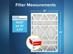 Filtrete 20x25x5 AC Furnace Air Filter, MPR 1000, MERV 11, Fits Lennox Devices, Allergen Defense, Electrostatic Air Cleaning Filter, 2-Pack (actual size 19.63 x 24.75 x 4.31 in) 50
