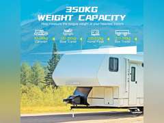 Calibrated Nose Weight Gauge Caravan Trailer, Tow Ball Nose Weight Scale Indicator Noseweight Gauge - 350kg Max Weight Capacity - Silver 46