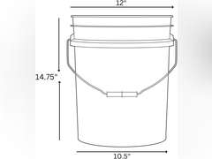 House Naturals 5 Gallon Premium HPDE Plastic Bucket - Made in USA Food Grade Storage Container, BPA Free All Purpose Pail (1, Red) 25