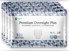 Because Unisex Premium Overnight Plus Pull Up Underwear - Extremely Absorbent, Soft & Comfortable Nighttime Leak Protection - White, XX-Large - Absorbs 6 Cups - 40 Count(4 pack) 60