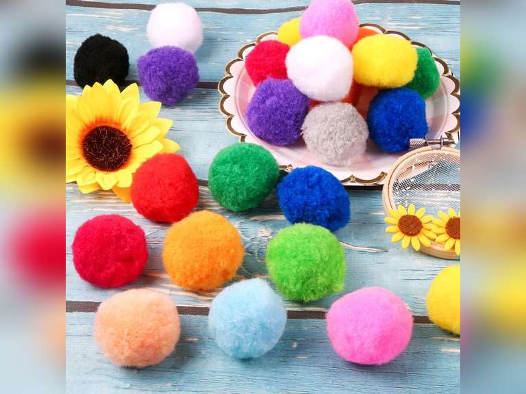 Pllieay 2 Inch Very Large Assorted Pom Poms Arts and Crafts for DIY Creative Crafts Decorations 13