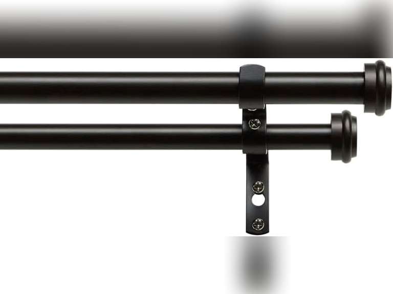 Exclusive Home Curtains Rod and Finial Set, Iron, Matte Bronze, 36-72 31