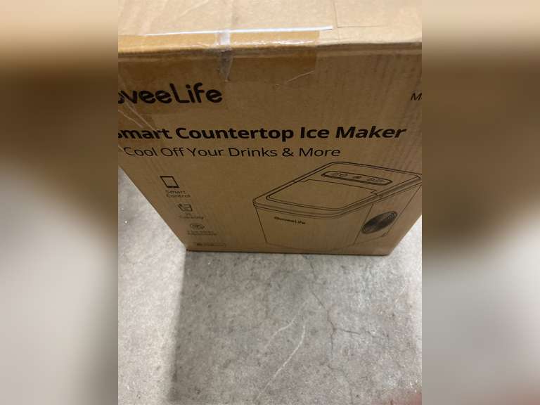 GoveeLife Smart Countertop Ice Makers, Portable Ice Maker Machine with Self-Cleaning, 6 Mins 9 Bullet Ice, 26lbs/24Hrs, Voice Remote for Home Kitchen Party Camping, with Ice Scoop Stainless Silver 160