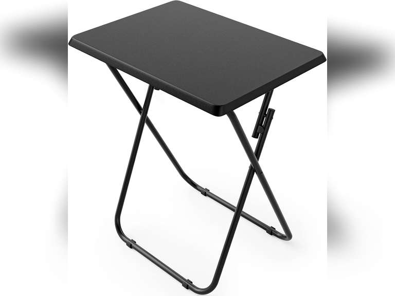 (Similar)Folding TV Tray Table -Stable Tray Table with No Assembly Required, TV Dinner Tray for Eating, Foldable Snack Tables for Bed & Sofa (Black) 36