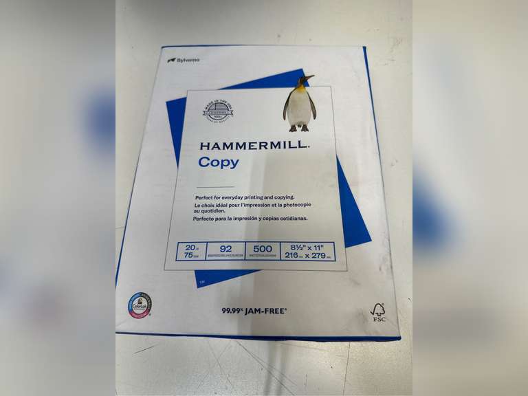 Hammermill Printer Paper, 20 lb Copy Paper, 8.5 x 11 - 1 Ream (500 Sheets) - 92 Bright, Made in the USA 10