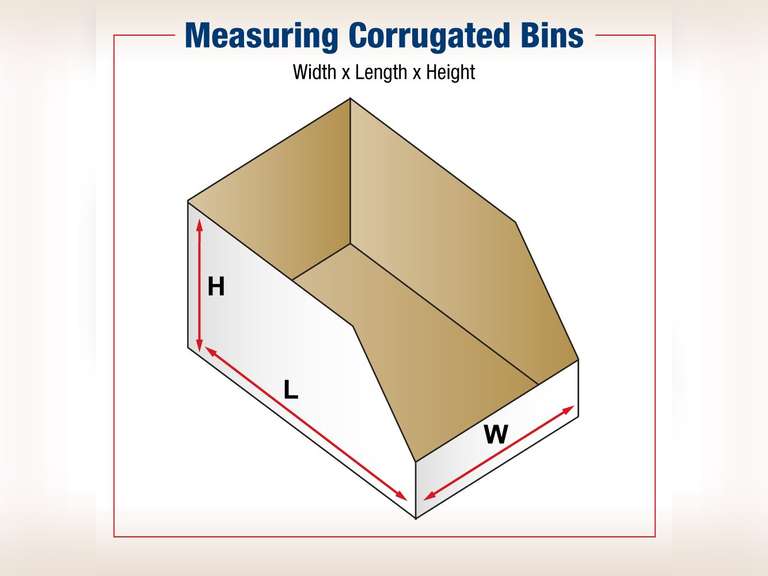BOX USA BBINBIN29 Open Top Bin Boxes, 2" x 9" x 4 1/2", Oyster White (Pack of 50) BOX USA Cardboard Storage Bins, Open Top Bin Box, 4"L 12"W x 4.5"H (50-Pack ) 76