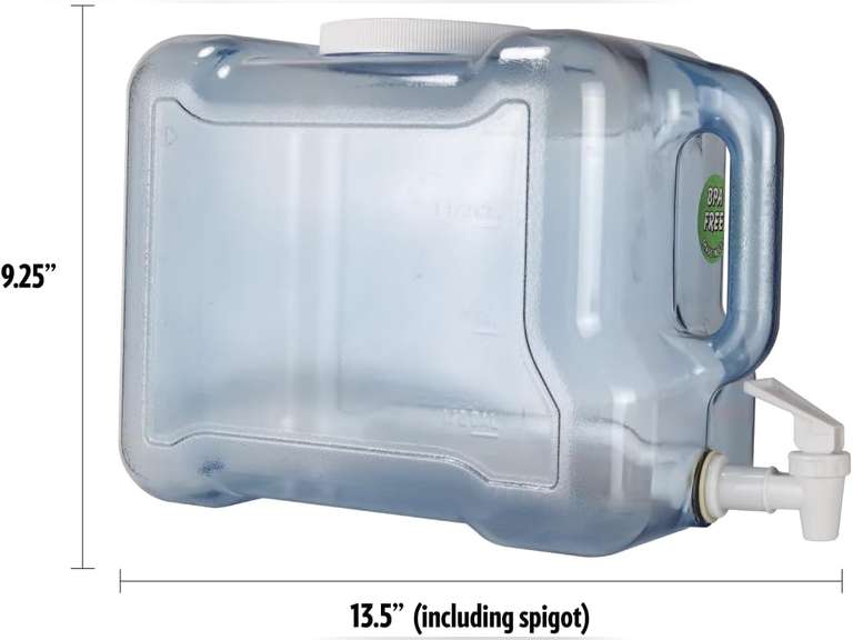 (Similar)New Wave Enviro Products BPA Free Tritan Bottle, 2 Gallon Refrigerator with BPA Free Spigot and Integrated Handle, Refrigerator Dispenser Bottle, light blue 34