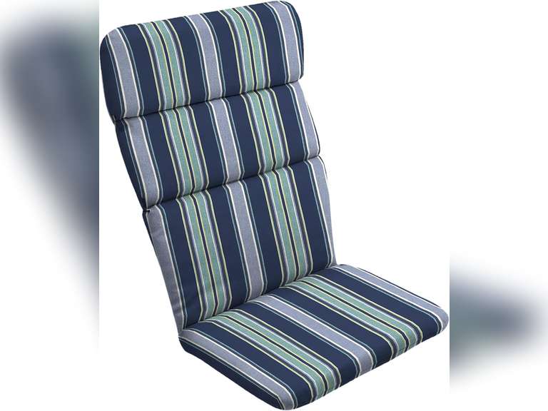 Arden Outdoor Adirondack or Rocking Chair Cushion, 45.5*20*2.2in Rain-Proof, Fade Resistant 45.5*20 Sapphire Aurora Blue Stripe 32