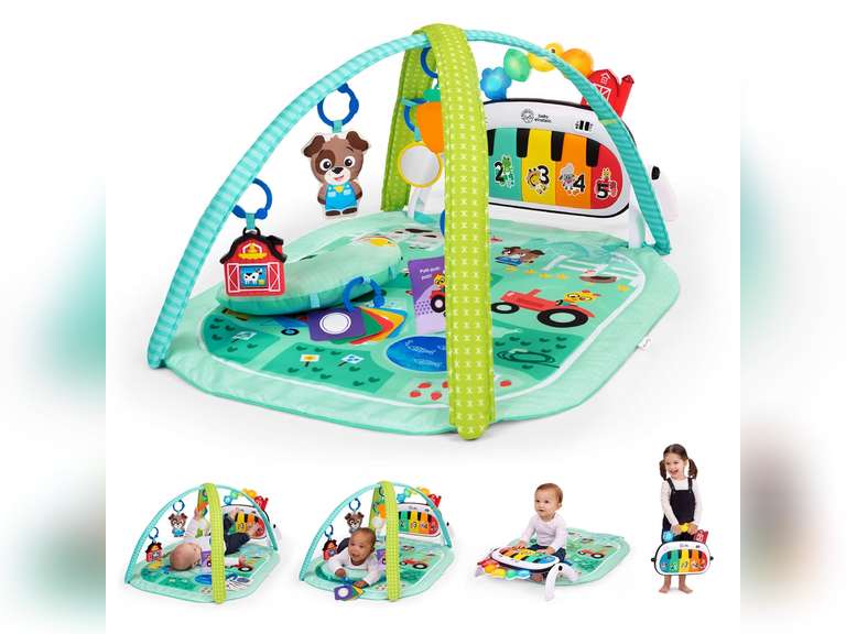 Baby Einstein Farm Explorers 4-in-1 Kickin Tunes Musical Meadow Music & Language Discovery Gym, Ages 0 Months and Up 50
