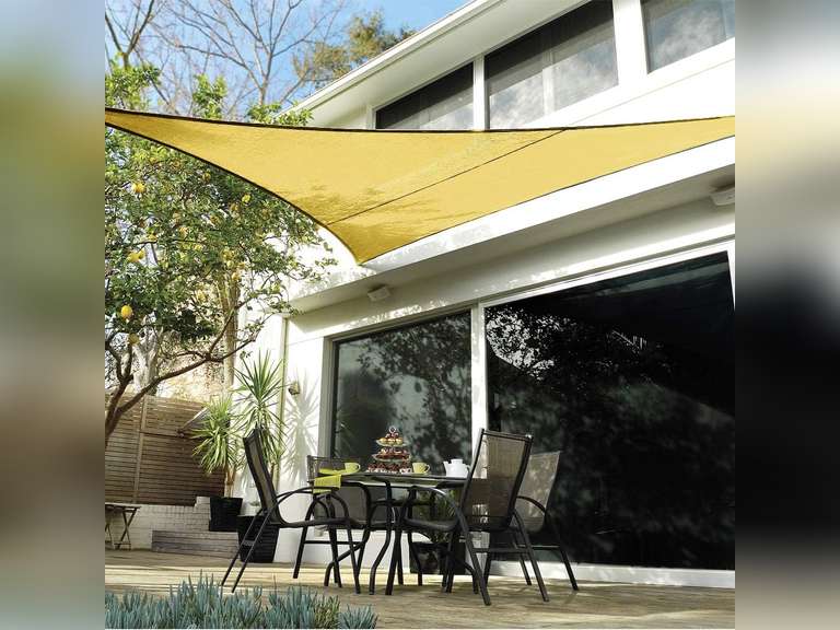Coolaroo 473884 Coolhaven Triangle Shade Sail, 18', Sahara 169