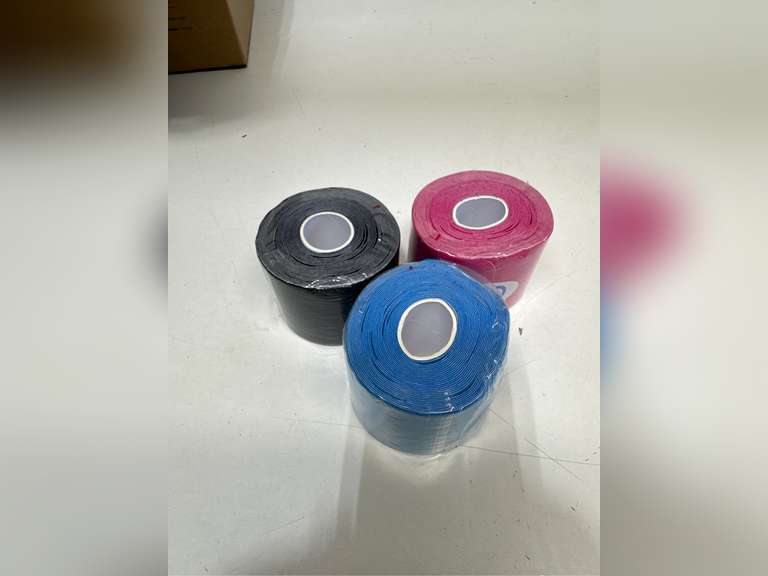 Kinesiology Tape Pro Athletic Sports (3 Rolls,60 Precut Strips) Waterproof Breathable Latex Free Tape for Ankle Wrists Knees Elastic Running Tennis Swimming Football Sports Activities Tapes (Mix) 16