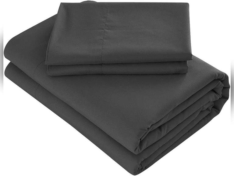 PRIME BEDDING Bed Sheet Set - Brushed Microfiber 2000 Bedding - Wrinkle, Fade, Stain Resistant - 4 Piece (Full, Black) 30