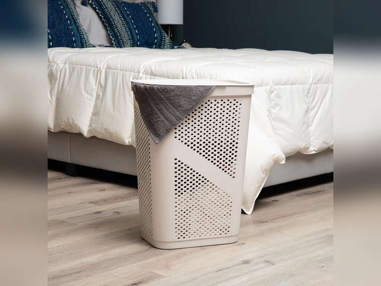 Mind Reader Lid, Ventilated, Plastic, 17.25" L x 13.75" W x 23.5" H, Ivory, 60 Liter (color black) 35