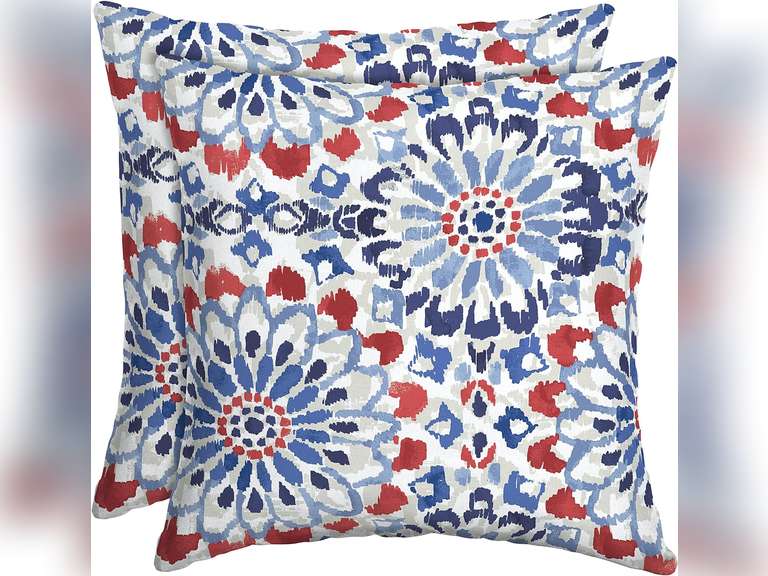 Arden Selections Outdoor Toss Pillow (2 Pack) 16 x 16, Clark Blue 25