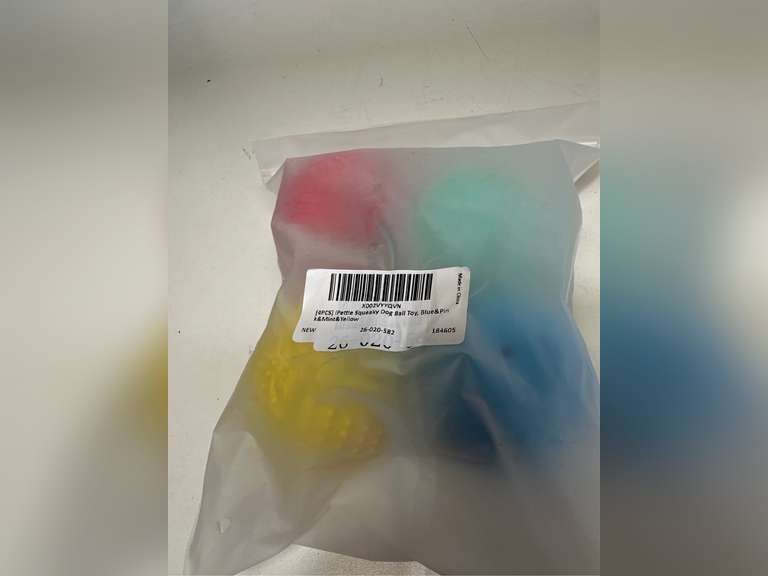 iPettie Summer Floating Dog Ball, Squeaky Water Fetch Toy, Waterproof Rubber Chew Ball, BPA Free, Colorful, 4 Sets, 2.5" 17