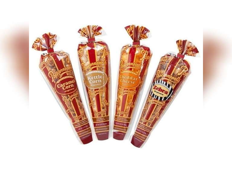 Popcornopolis Popcorn 12 Cone Snack Pack (Gift cone) Best by 10/26/2025 36