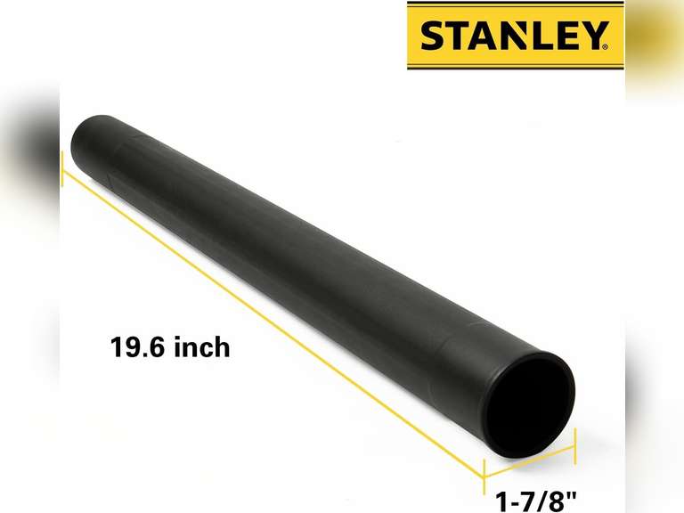 Stanley 19-1200 Universal Extension Wand 18" for Wet/Dry Vacuums with a 1-7/8" Hose, Black 18