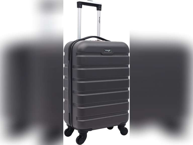 Wrangler Hardside Carry-on Spinner Luggage, Charcoal Grey, Carry-On 20-Inch, Hardside Carry-on Spinner Luggage 62