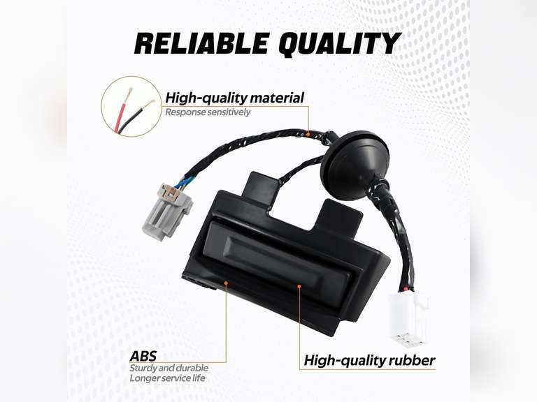 FUSCH Outside HDL Lock Assembly Back Hatch Release Switch Trunk Button Hatch Release Button Compatible with Hyundai Veloster 2012-2017 with Camera Replace#:81260-2V010 19