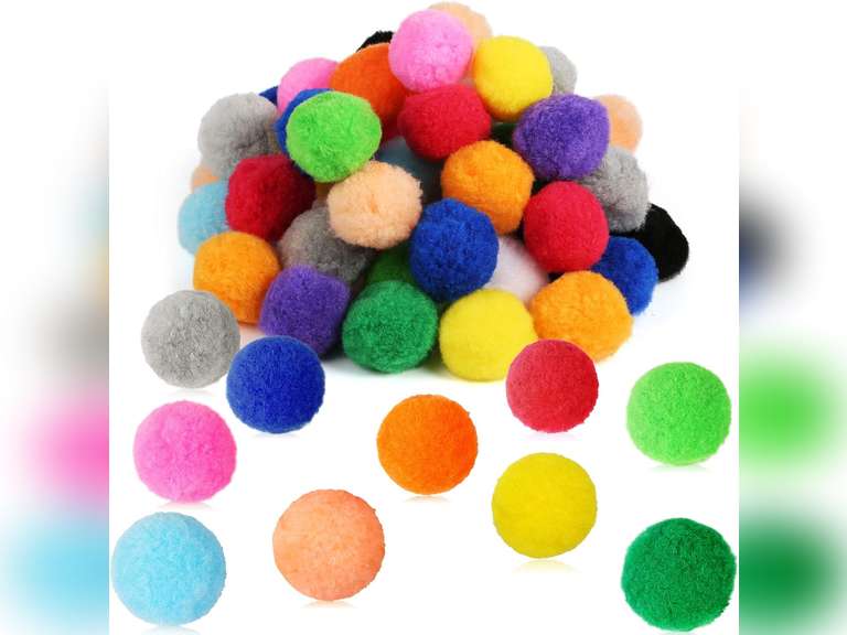 Pllieay 2 Inch Very Large Assorted Pom Poms Arts and Crafts for DIY Creative Crafts Decorations 13