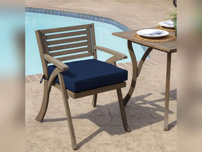 Arden Selections Outdoor Seat Cushion 21 x 21, Sapphire Blue Leala 32