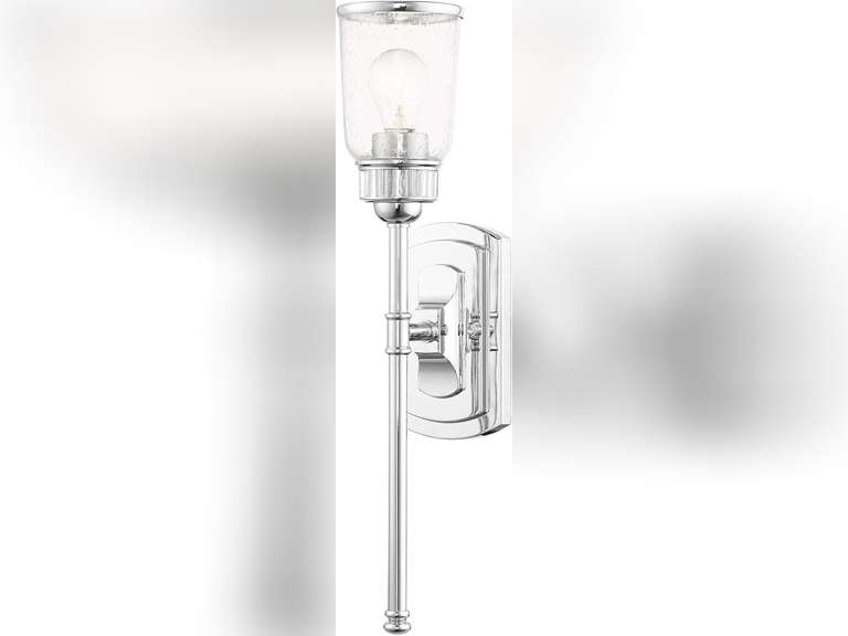 Livex Lighting Lawrenceville 1 Light Wall Sconce Polished Chrome Finish 214