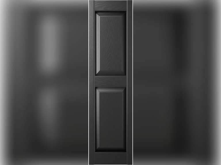 Lifetime Vinyl LP2S12X03100BL Standard Two Equal Panel Vinyls, Raised Panel Vinyl Shutters, w/Installation Shutter-Lok's & Matching Screws (Per Pair), 12"W x 31"H, Black 14