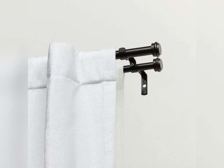 Exclusive Home Curtains Rod and Finial Set, Iron, Matte Bronze, 36-72 31