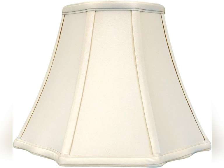 Royal Designs Flare Bottom Outside Corner Scallop Basic Lamp Shade - Beige - 8 x 14 x 11 127