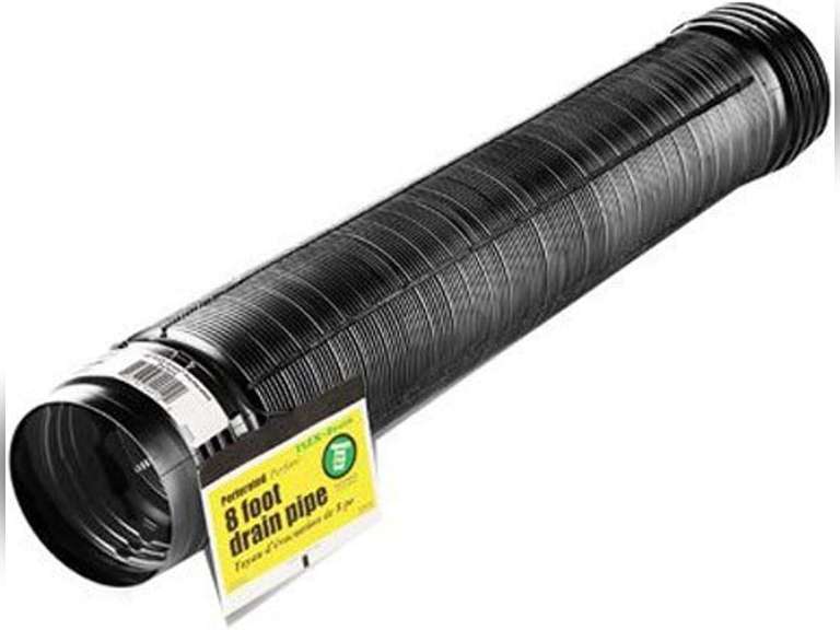 Flex-Drain 54022 Flexible/Expandable Landscaping Drain Pipe, Perforated, 4-Inch by 8-Feet 26