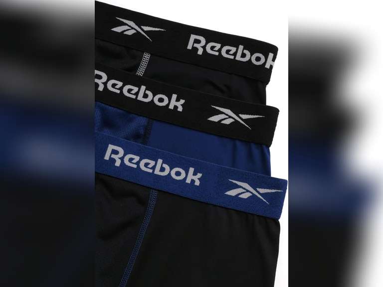 Reebok Mens Boxer Briefs - 3 Pack Stretch Moisture Wicking Mens Underwear with Contour Pouch Boxers for Men (Size L) 20