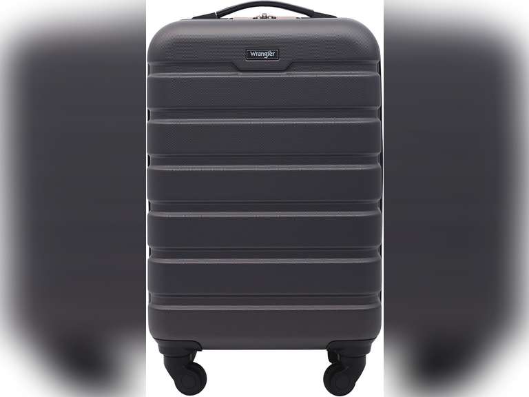 Wrangler Hardside Carry-on Spinner Luggage, Charcoal Grey, Carry-On 20-Inch, Hardside Carry-on Spinner Luggage 62