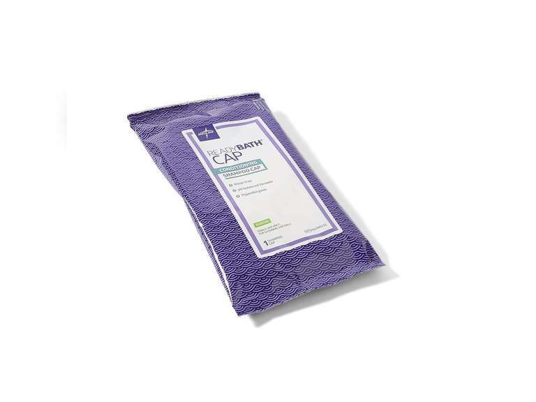 Medline MSC095230 ReadyBath Rinse-Free Shampoo and Conditioning Caps, Scented (Pack of 30) 65