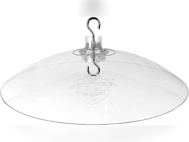 Squirrel Shield 16 inch Plastic Squirrel Baffle - Protects Hanging and Pole Mounted Feeders, Clear 35